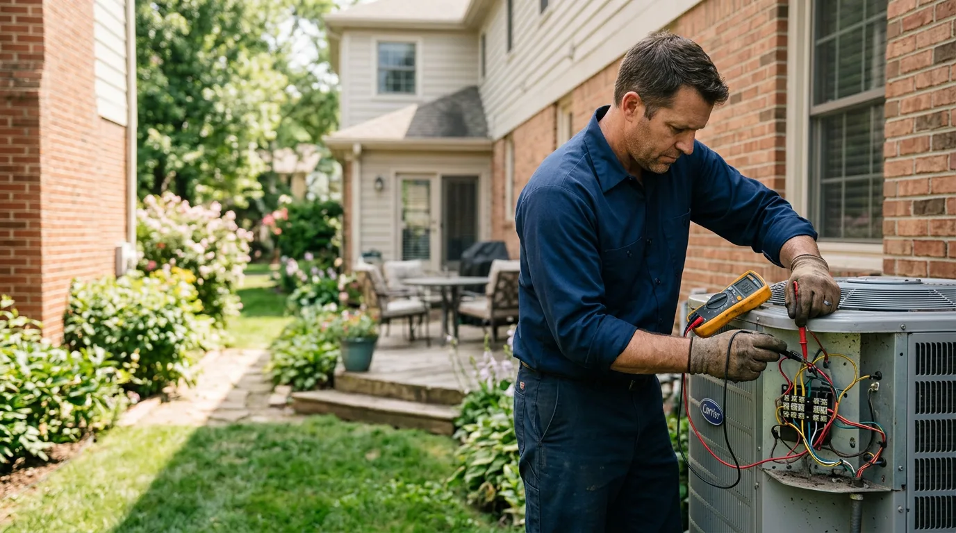 HVAC technician working near Taylorsville, IN